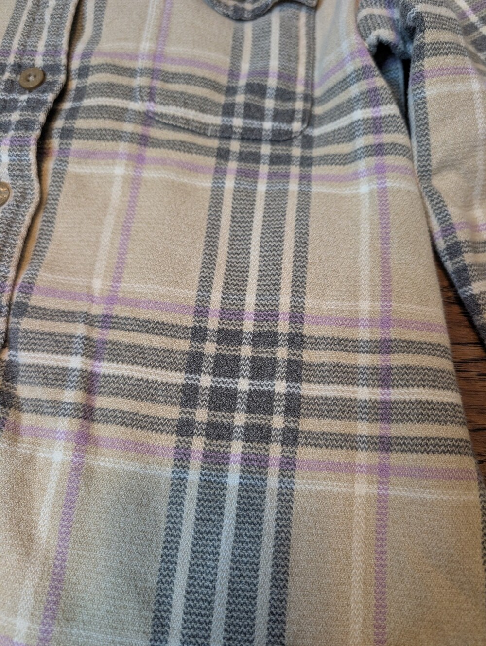 Patagonia Organic Cotton Long Sleeve Fjord Flannel Shirt Size 6 - Picture 7 of 11